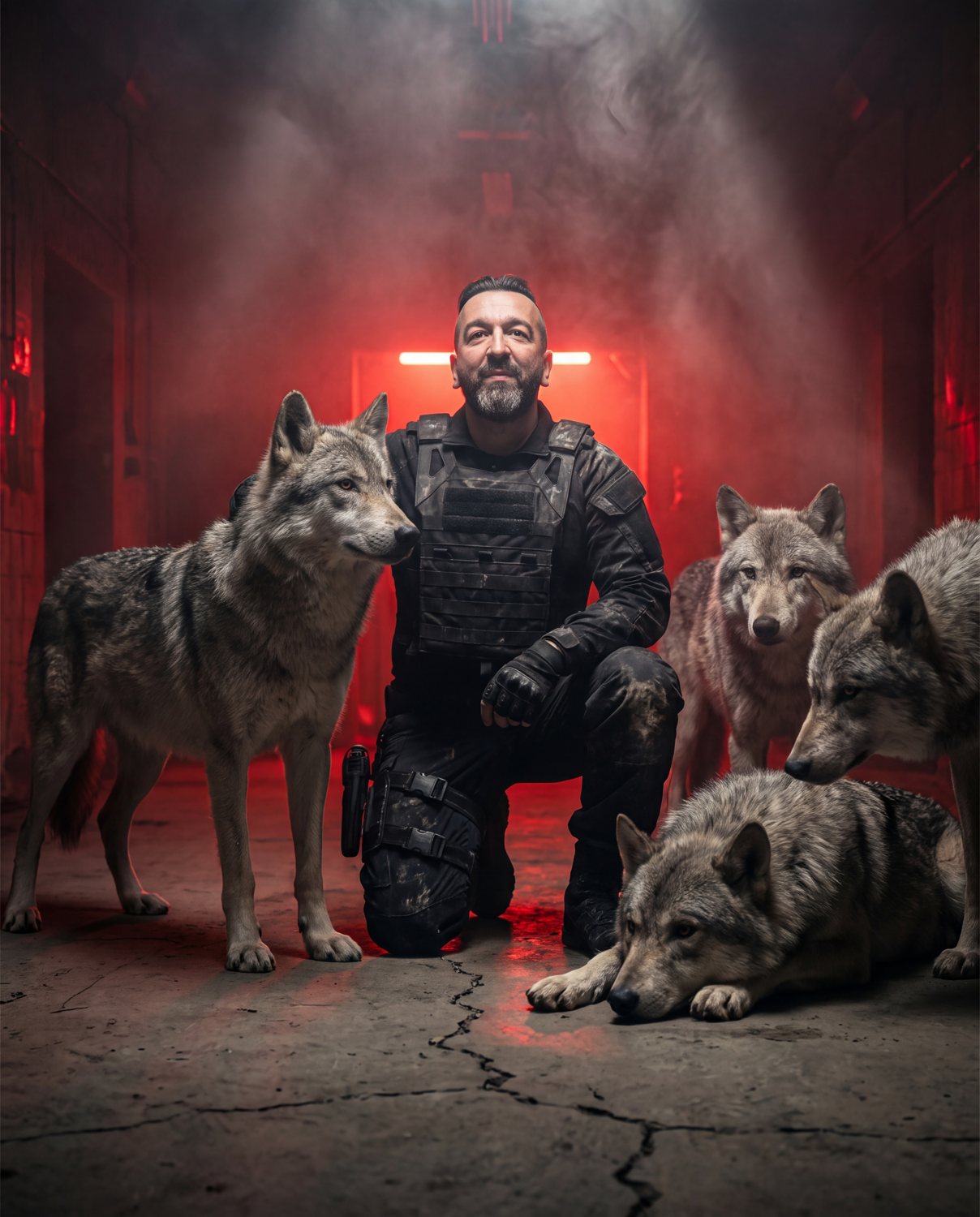Nico mit dem Wolfsrudel