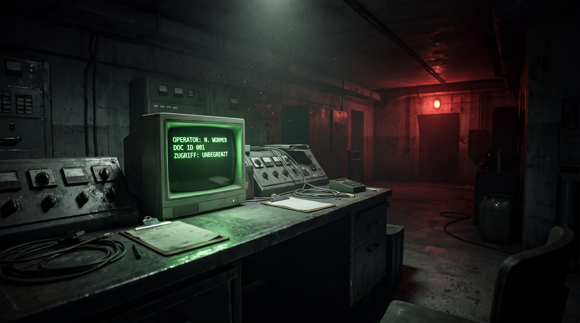 Terminal: Operator N. Wormer, DOC ID 001, Zugriff unbegrenzt